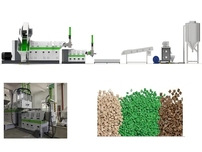 Машина за пелетизиране на пластмаса за рециклиране на филми